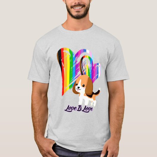 愛は愛犬 – LGBTQ+ペットオーナー Tシャツ (正面)