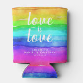 "愛は愛" ウォーターカラープライドレインボー 缶クーラー (裏面)