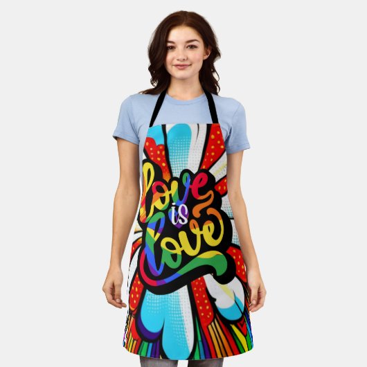 愛は愛 エプロン (着用した状態)