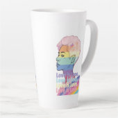 愛は愛 カフェラテマグ (右アングル)