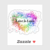 愛は愛 |カラフルきらめくレインボーハート シール (シート)