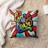 愛は愛 クッション (ブランケット)