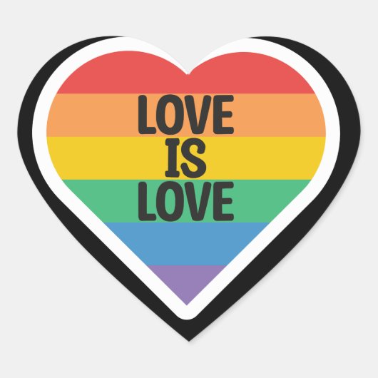 愛は愛 |ゲイプライド ハートシール (正面)