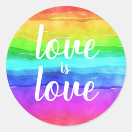 「愛は愛」ゲイプライド・レインボー ラウンドシール