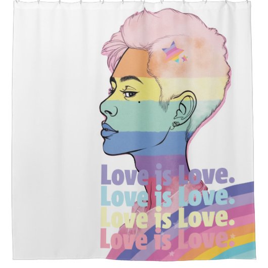 愛は愛 シャワーカーテン (正面)