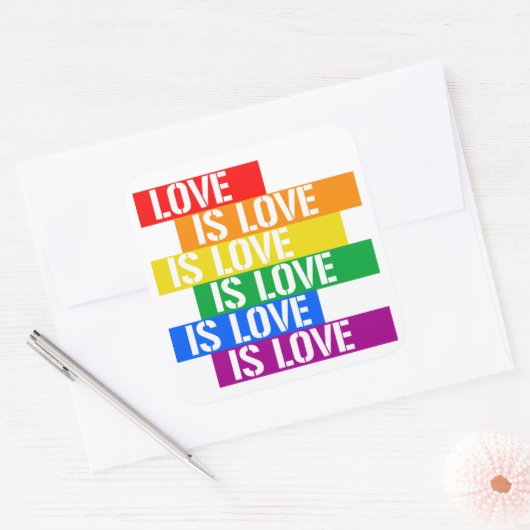 愛は愛 スクエアシール (封筒)