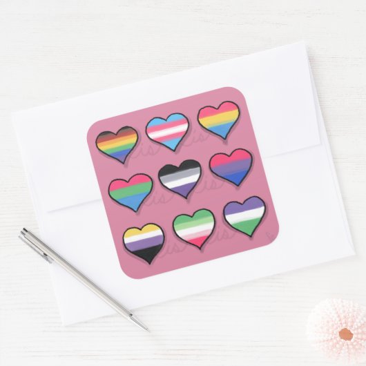 愛は愛 – ステッカー (封筒)