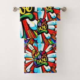 愛は愛 バスタオルセット