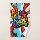 愛は愛 バスタオルセット (ハンドタオル)