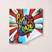 愛は愛 バスタオルセット (ウォッシュタオル)