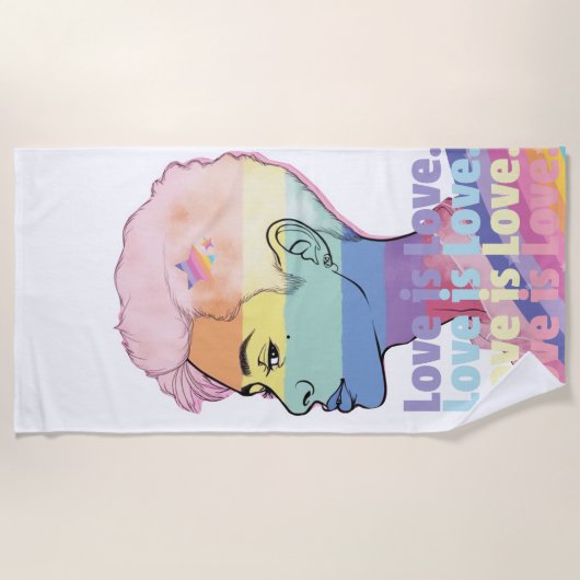 愛は愛 ビーチタオル (正面)