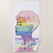 愛は愛 ビーチタオル (正面)