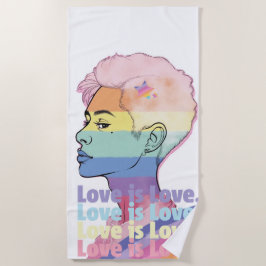 愛は愛 ビーチタオル