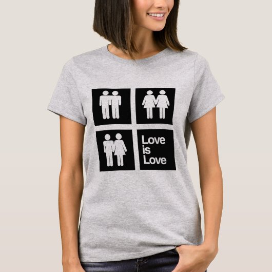 愛は愛 ブロック Tシャツ (正面)