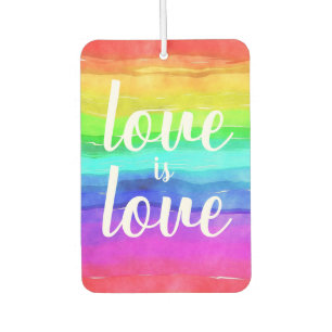 愛は愛 プライドレインボーウォーター色 カーエアーフレッシュナー