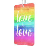 愛は愛|プライドレインボーウォーター色 カーエアーフレッシュナー (左)