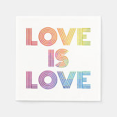 愛は愛 |モダンストライプ スタンダードカクテルナプキン (正面)