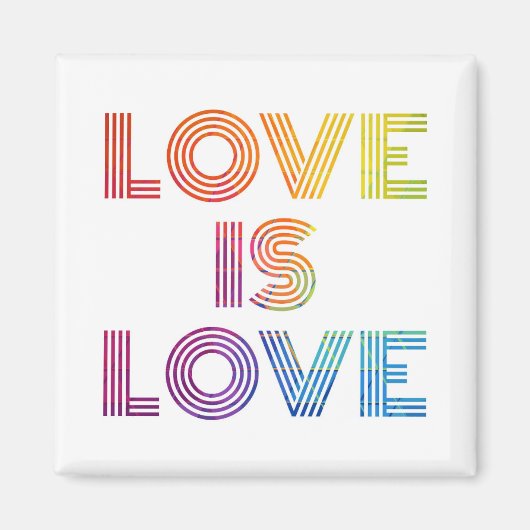 愛は愛 |モダンストライプ マグネット (正面)