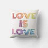 愛は愛|モダン個のストライプ クッション (裏面)