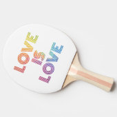 愛は愛|モダン個のストライプ 卓球ラケット (横)