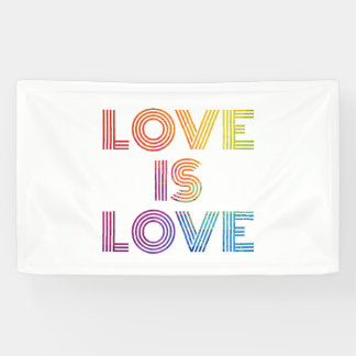 愛は愛|モダン個のストライプ 横断幕