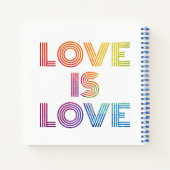愛は愛 | モダン ストライプ ノートブック (裏面)