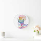 愛は愛 ラウンド壁時計 (ホーム)