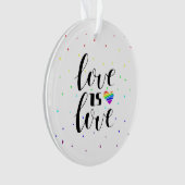愛は愛|レインボーハート オーナメント (正面)