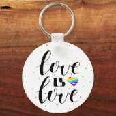 愛は愛 |レインボーハート キーホルダー (正面)