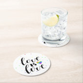 愛は愛|レインボーハート ラウンドペーパーコースター (インサイチュ)