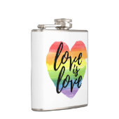 愛は愛|レインボー水彩ハート フラスク (右)