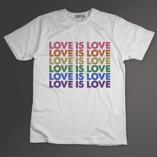 愛は愛 レズビアン・ゲイプライド LGBT 支援者 レインボー LGBTQ Tシャツ