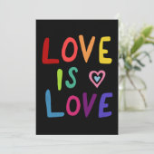 愛は愛 色とりどりの虹 ゲイプライド 手作り カード (スタンド正面)