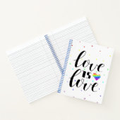 愛は愛 |虹のハート ノートブック (内部)