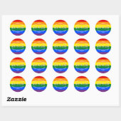 愛は愛 虹色 LGBTQ プライド ラウンドシール (シート)