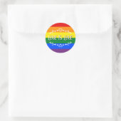 愛は愛 虹色 LGBTQ プライド ラウンドシール (バッグ)