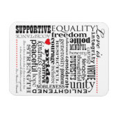 愛は愛、言葉は問題 マグネット (横)