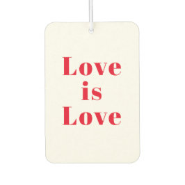 "愛は愛"赤い白い車 カーエアーフレッシュナー