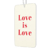 "愛は愛"赤い白い車 カーエアーフレッシュナー (左)