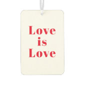 "愛は愛"赤い白い車 カーエアーフレッシュナー (裏面)