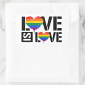 愛は愛 長方形シール (バッグ)