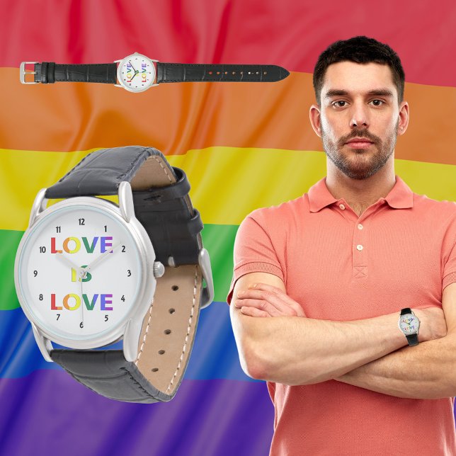 愛は愛 LGBTプライド 腕時計 (Love is Love LGBT Pride Watch)