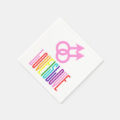 愛は愛 LGBT ゲイカップル レインボー サイン スタンダードカクテルナプキン (角)