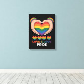愛は愛 LGBTQ+ キャンバスプリント (インサイチュ (ウッドフロア))