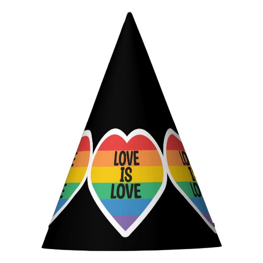 愛は愛 LGBTQ+ パーティー パーティーハット (正面)