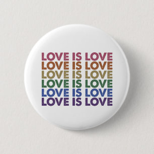 愛は愛 LGBTQ+ レインボー ゲイ プライド アライ 缶バッジ