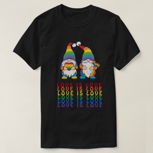 愛は愛 – LGBTQ – 男性格言カップルTシャツ Tシャツ (デザイン正面)