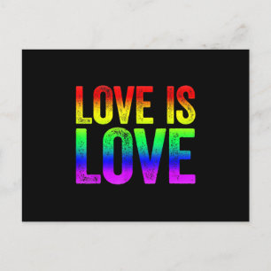 愛は愛LGBTコミュニティ虹の愛LGBT ポストカード