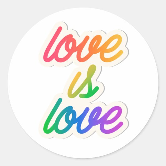 愛は愛LGBT ラウンドシール (正面)