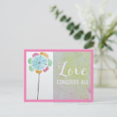 愛は感動的すべての肯定カードを征服する シーズンポストカード (スタンド正面)